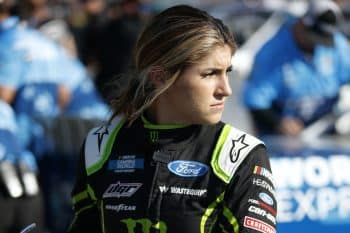 Hailie Deegan before qualifying