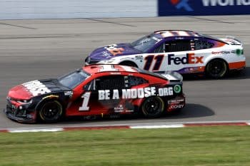 NASCAR on Fox covers Ross Chastain racing Denny Hamlin