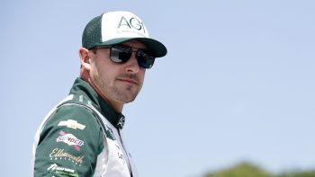 Daniel Hemric participates in pre-race activities prior to the NASCAR Xfinity Series Henry 180 at Road America on July 2, 2022 in Elkhart Lake, Wisconsin.