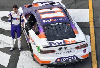 Denny Hamlin gestures