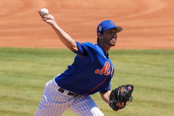 New York Mets pitcher Jacob deGrom during Spring Training.