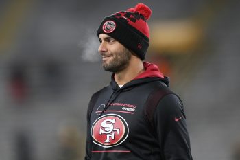 Jimmy Garoppolo ahead of a 49ers-Packers playoff matchup in January 2022