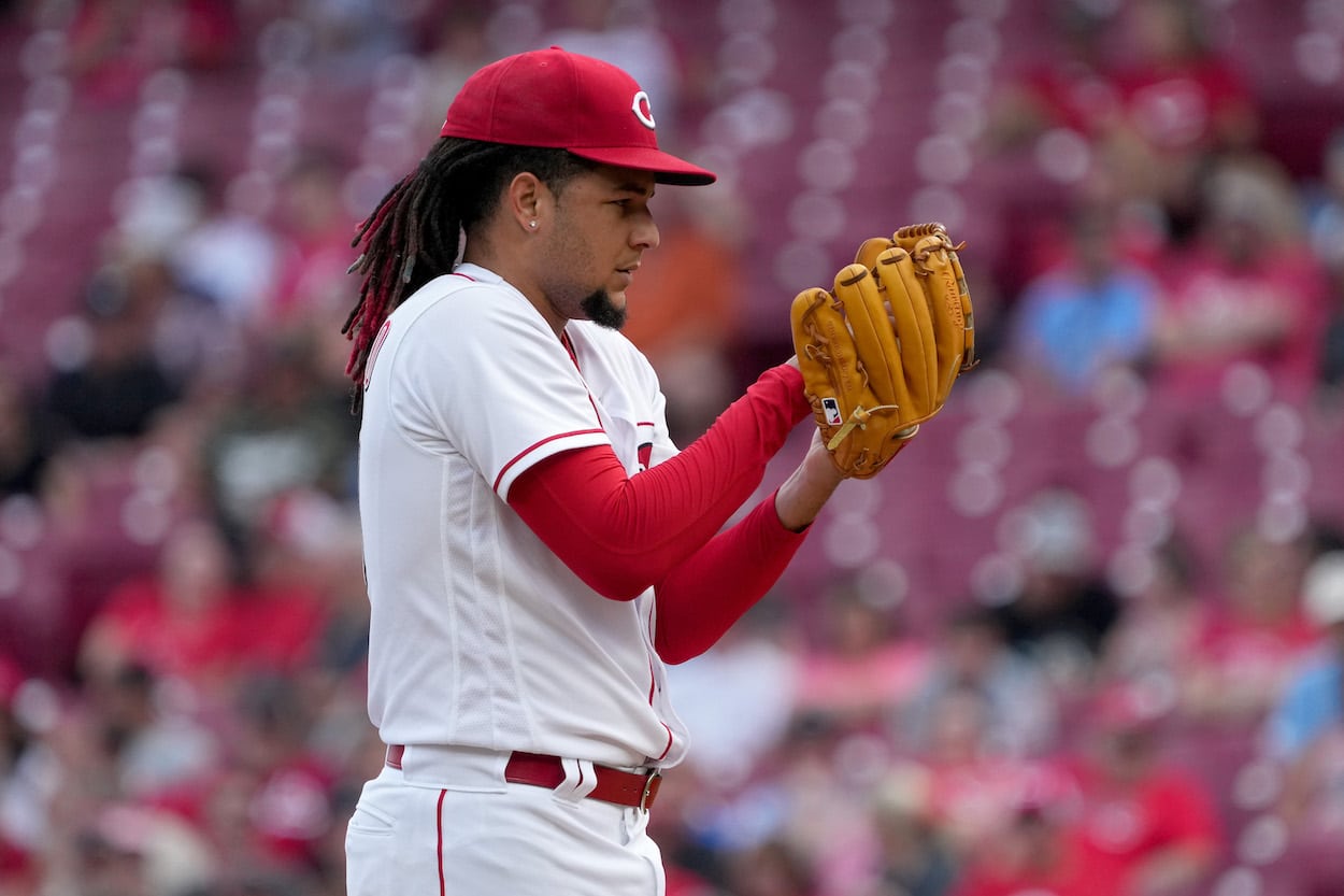 Cincinnati Reds Luis Castillo Fanatics Authentic Game-Used #58 White Jersey  with 150 Patch vs. Pittsburgh Pirates on May 27th and Milwaukee Brewers on  July 4th During the 2019 MLB Season - Size 46