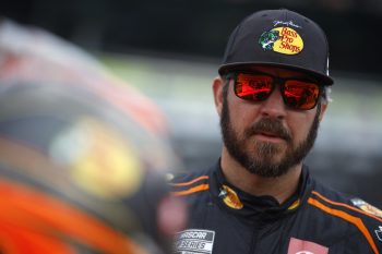 Martin Truex Jr. watches practice