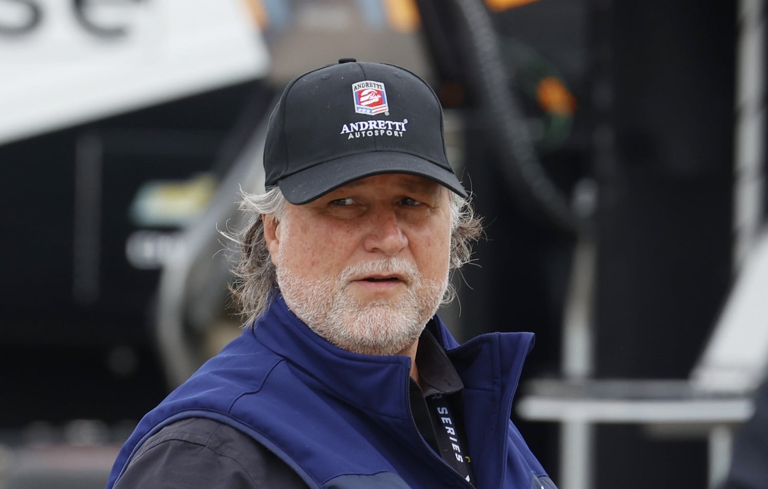 IndyCar series car owner Michael Andretti watches in the pits during qualifications on June 11, 2022 for the Sonsio Grand Prix at Road America in Elkhart Lake, Wisconsin. | Brian Spurlock/Icon Sportswire via Getty Images