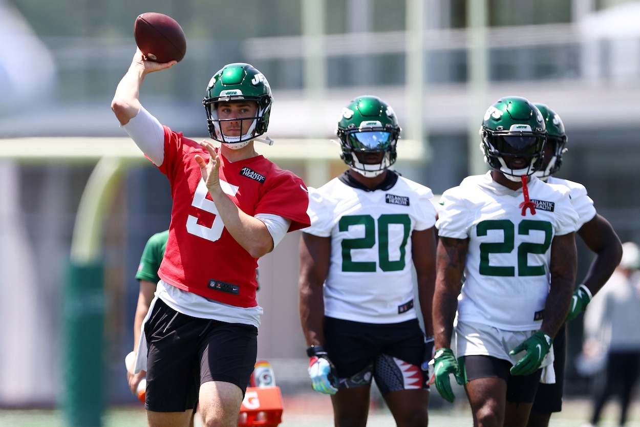 Jeremy Ruckert trying to play catch-up in first Jets training camp