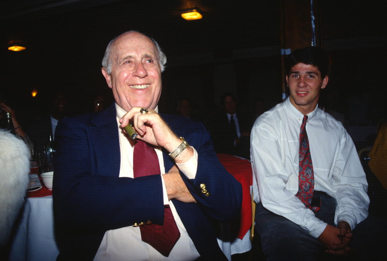 Boston Celtics Red Auerbach Lit Up A Victory Cigar And Tommy Heinsohn