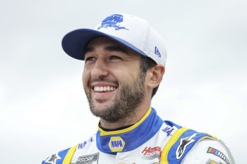 Chase Elliott smiles at fans