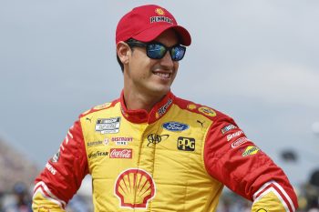 Joey Logano waits on grid