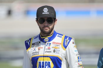 Chase Elliott looks on a Texas