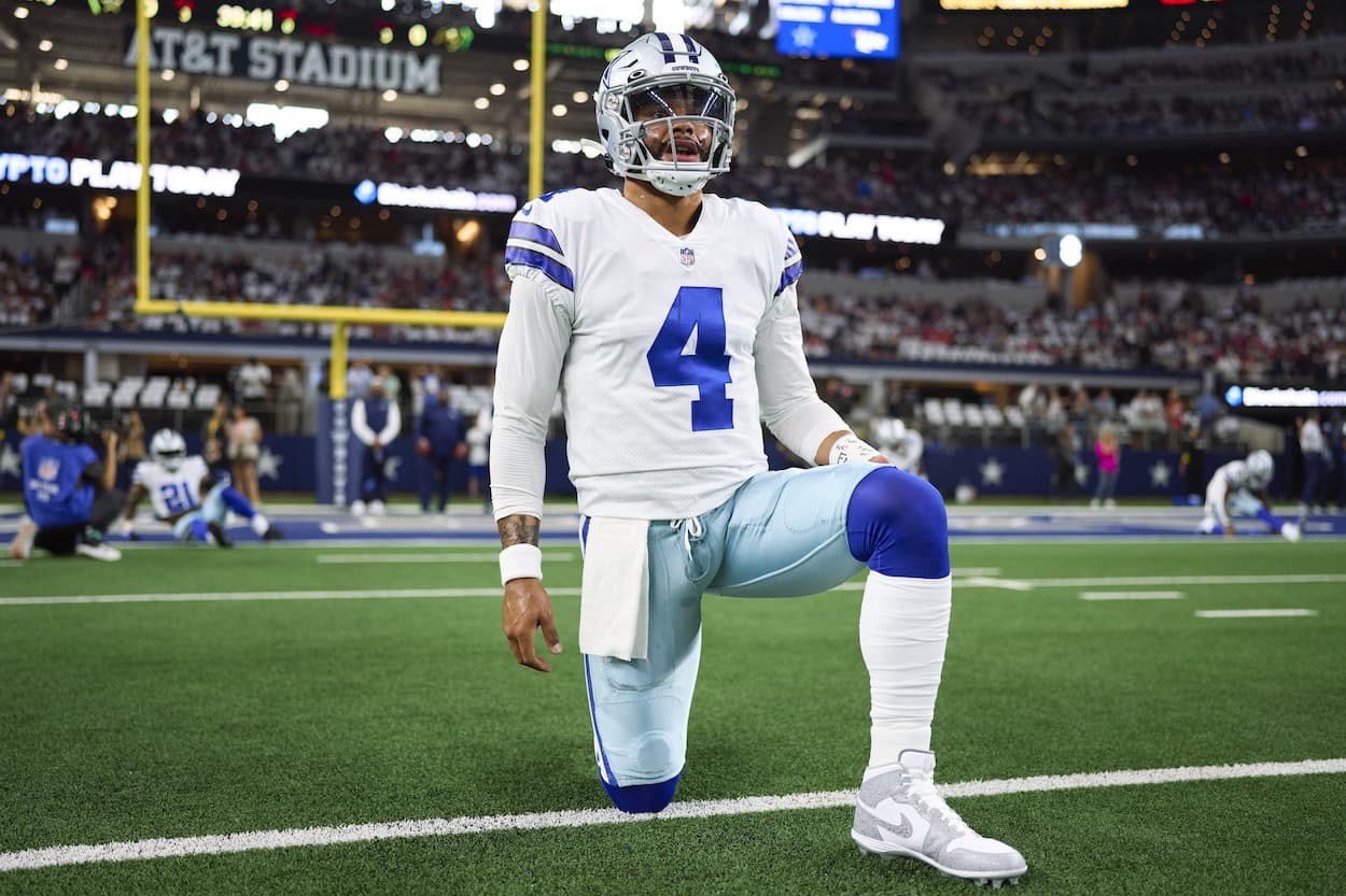 dak with super bowl trophy