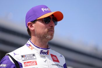 Denny Hamlin on grid before race