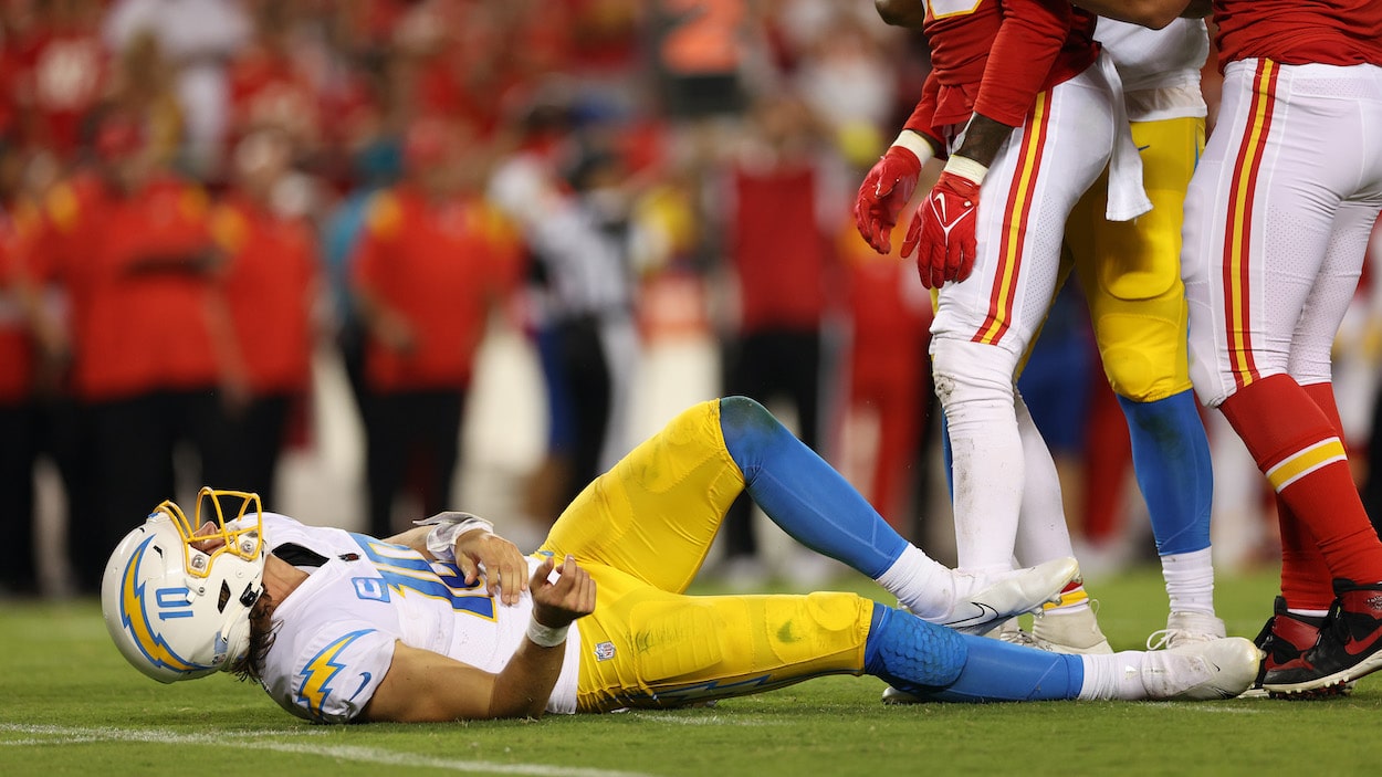 Justin Herbert of the Los Angeles Chargers.