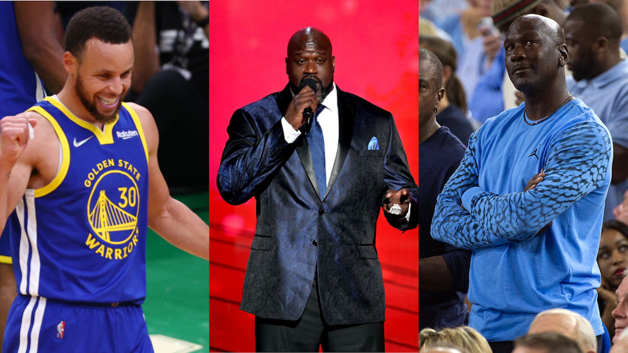 Shaquille O'Neal Places Steph Curry Alongside Michael Jordan and Kobe ...