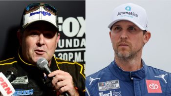 Brendan Gaughan (L) and Denny Hamlin (R)