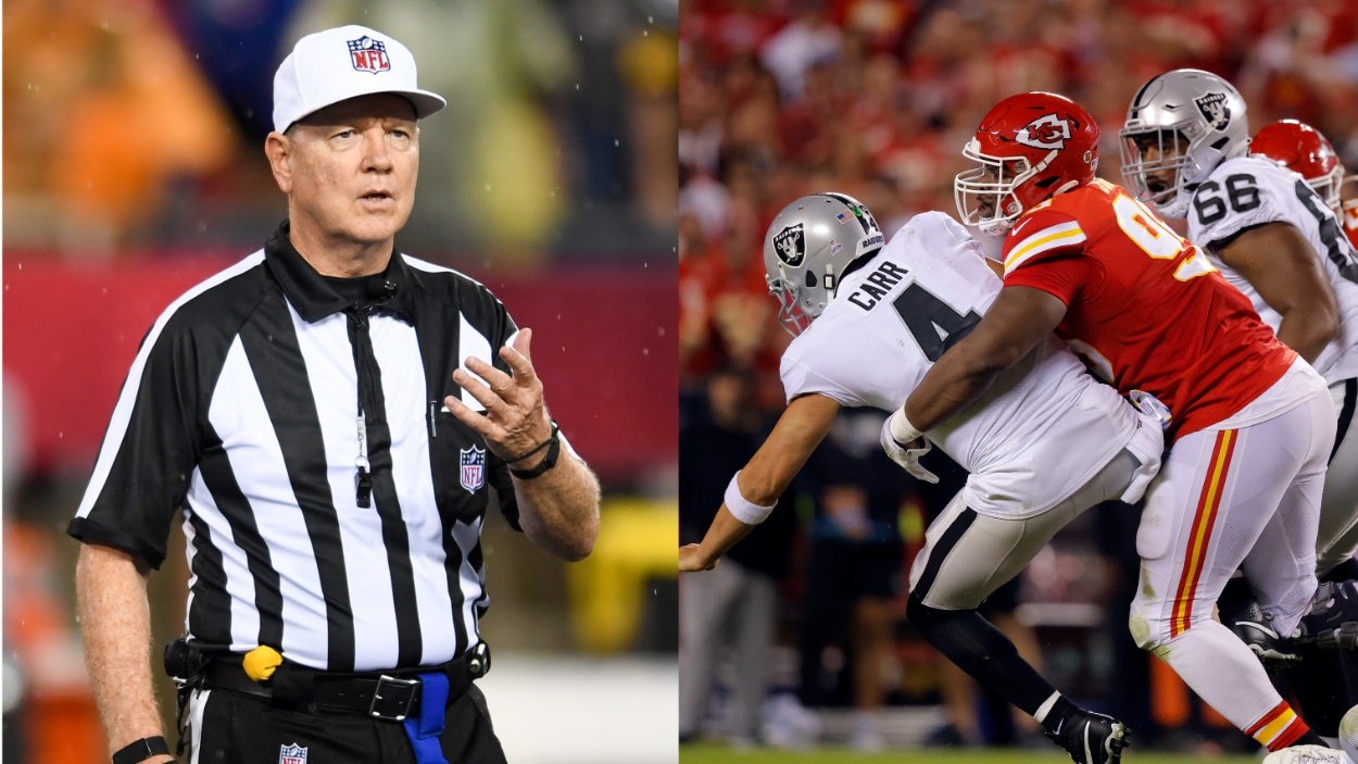 Ref - Chris Jones landed on Derek Carr with full body weight