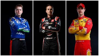 William Byron, Christopher Bell and Joey Logano, semifinalists in the NASCAR Cup Series playoffs.