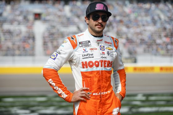 Chase Elliott waits on grid