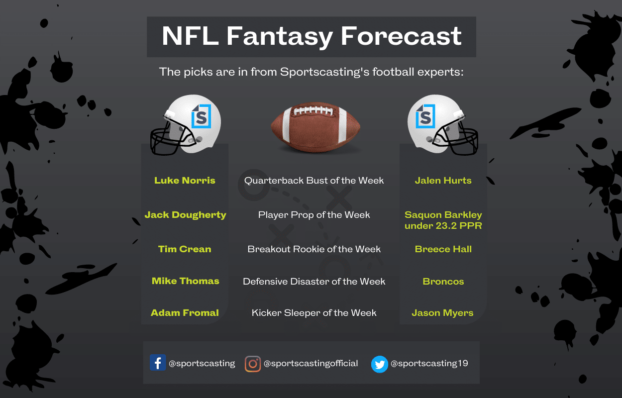 NFL Fantasy Forecast Week 6 Busts, Breakouts, Sleepers, and More