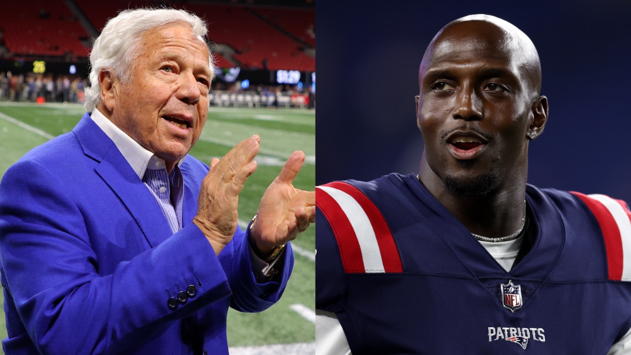 Patriots' Robert Kraft interrupts Devin McCourty presser to honor veteran  safety ahead of monumental game