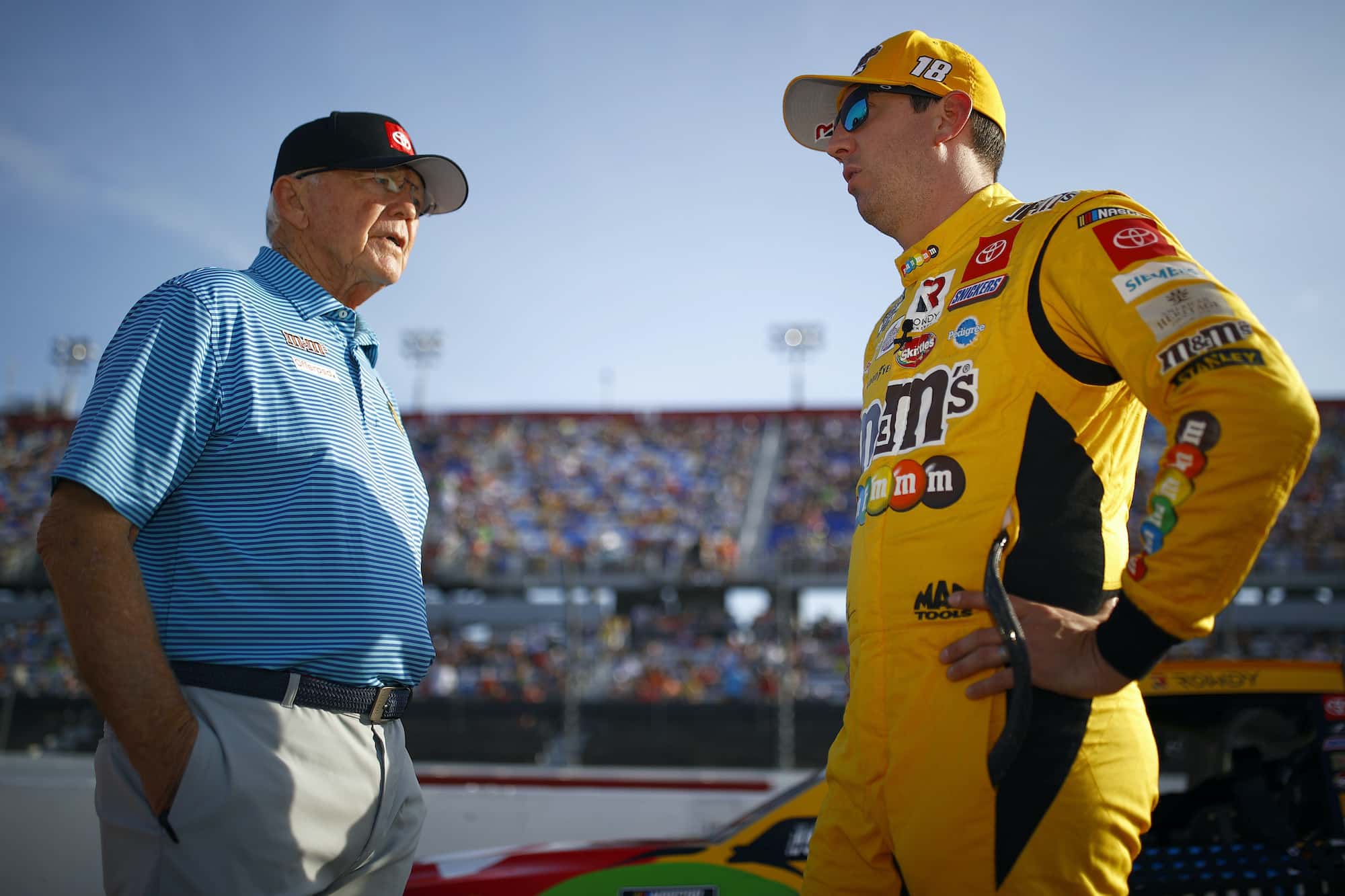 Kyle Busch and team owner Joe Gibbs talk