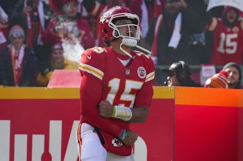 NFL QB Patrick Mahomes during a Chiefs-Jaguars matchup in November 2022