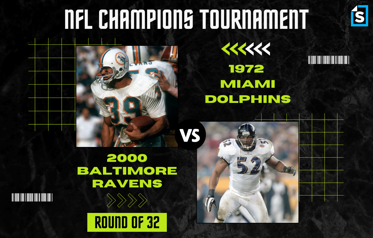 Super Bowl Tournament 1972 Miami Dolphins vs. 2000 Baltimore Ravens