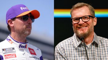 Denny Hamlin (L) and Dale Earnhardt Jr. (R).