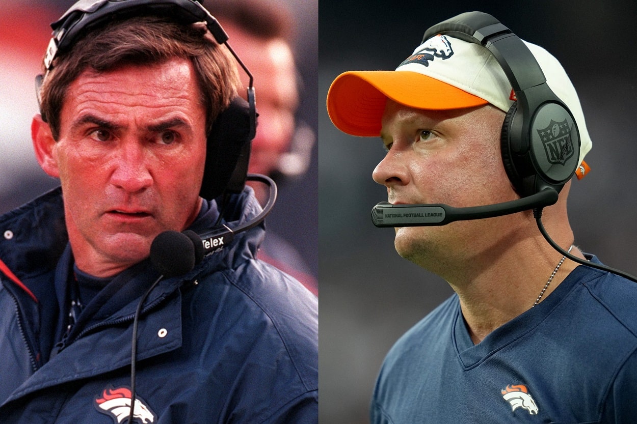 Denver Broncos head coach history Mike Shanahan Nathaniel Hackett