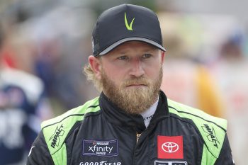 Jeffrey Earnhardt walks down pit road prior to the Xfinity Series Alsco Uniforms 250 on July 9, 2022, at Atlanta Motor Speedway.