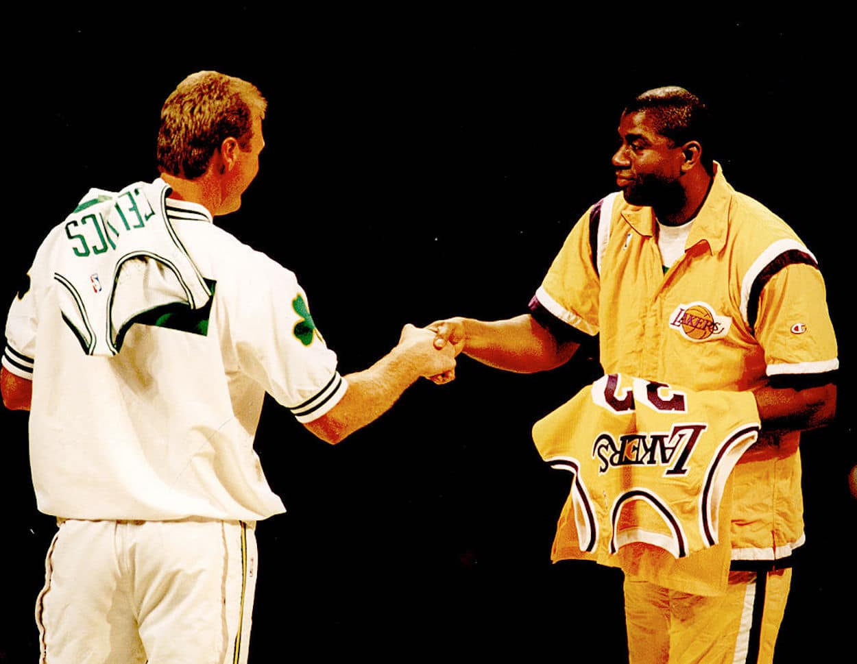 magic johnson and larry bird in college