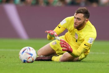 USMNT goalkeeper Matt Turner during the 2022 World Cup.