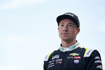 Tyler Reddick walks out during driver intros