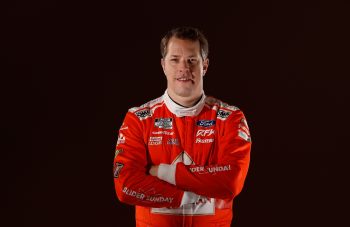 Driver Brad Keselowski poses for a photo during NASCAR Production Days at Charlotte Convention Center on Jan. 18, 2023.