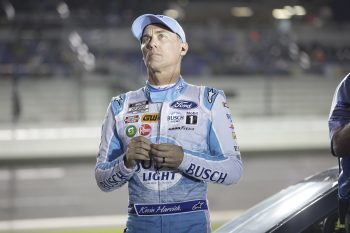 Kevin Harvick watches qualifying