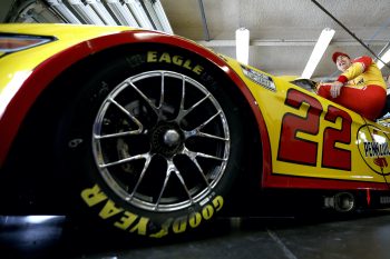 NASCAR Cup Series Driver Joey Logano at practice