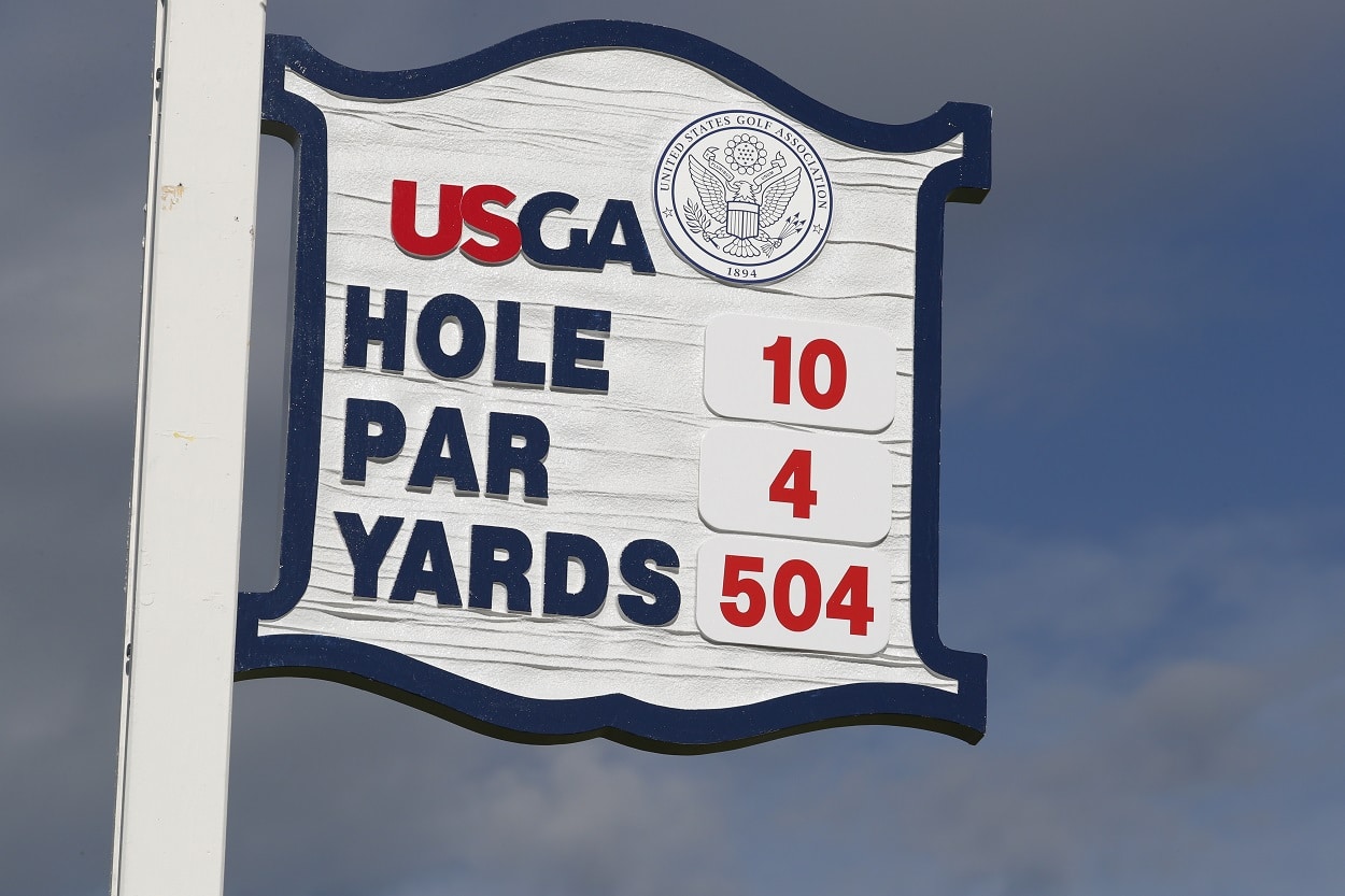 Par 4 sign US Open