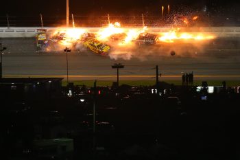 Daytona 500 with crash