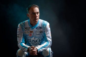 Kevin Harvick poses for a photo during NASCAR production days.