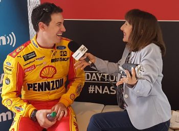 Claire B. Lang and Joey Logano