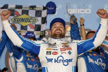 Ricky Stenhouse Jr. celebrates winning the 2023 Daytona 500