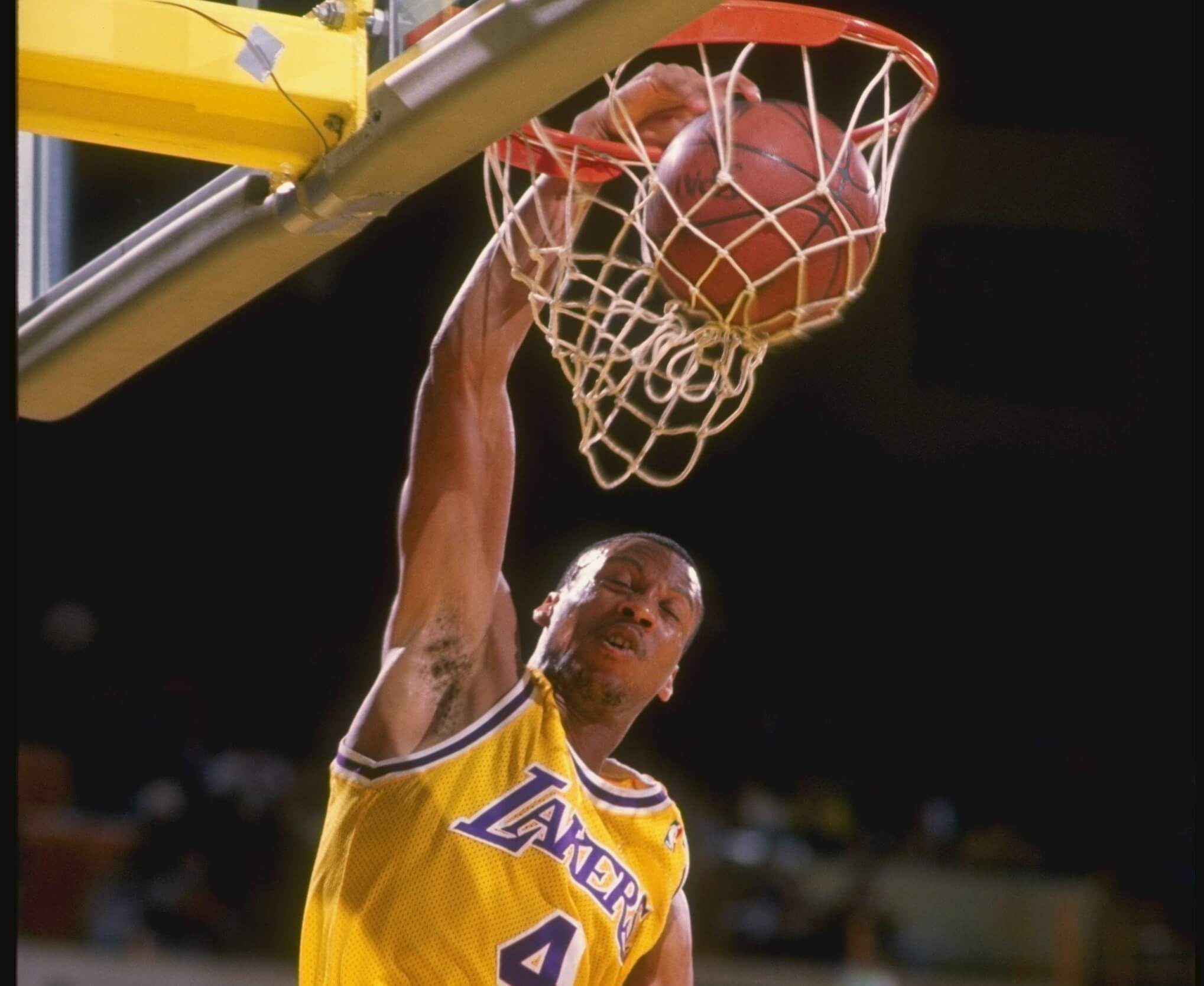 LOS ANGELES, CA - APRIL 03: Los Angeles Lakers great Kurt Rambis