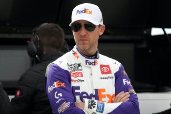 Denny Hamlin waits on grid