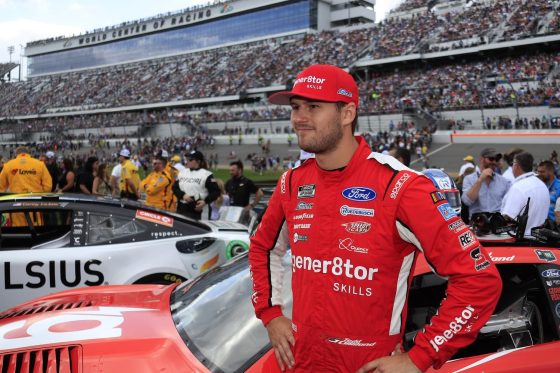 Todd Gilliland waiting on pit road prior to the Daytona 500 on Feb. 19, 2023, at Daytona International Speedway.