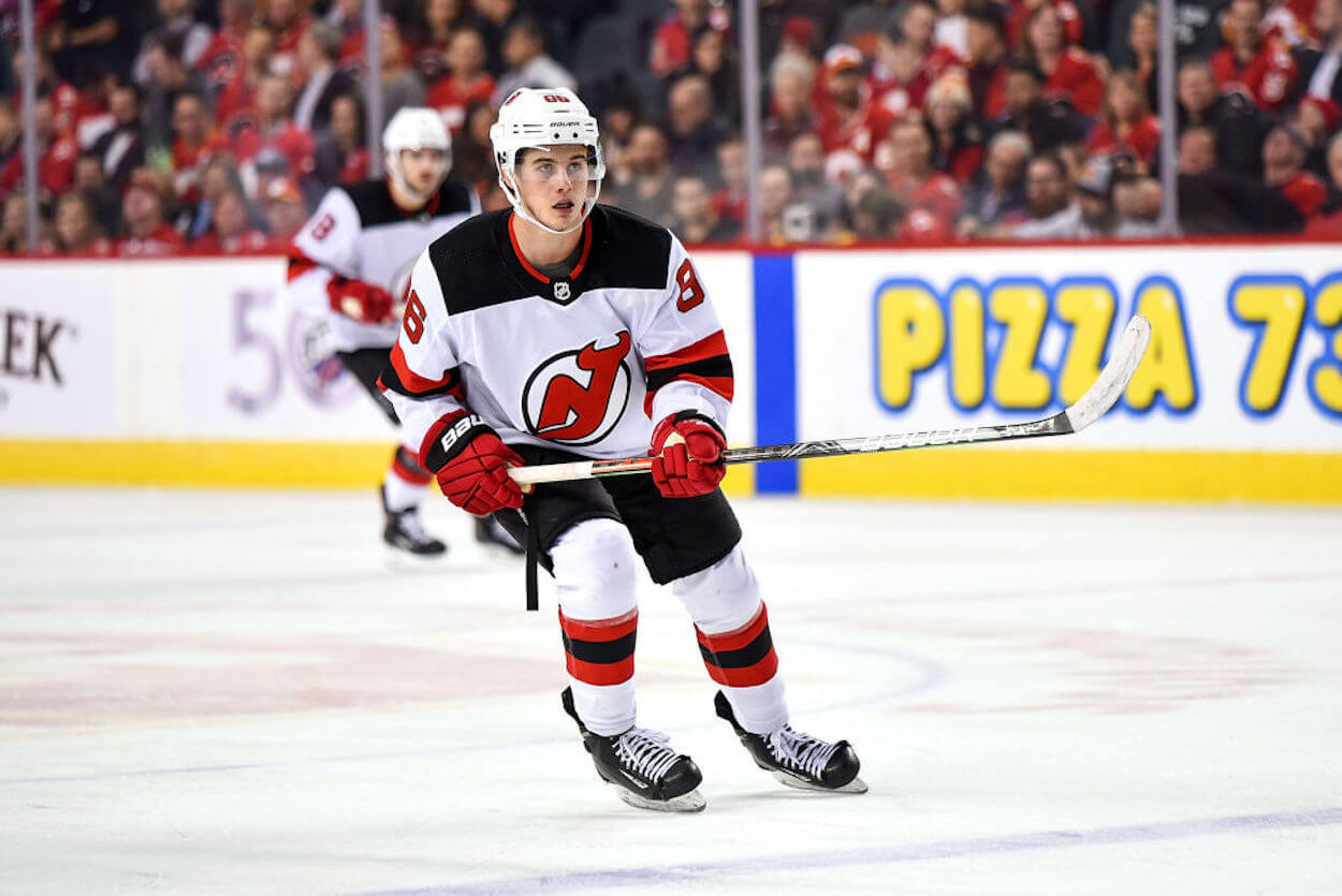 What is Jack Hughes salary and contract details for the 202223 NHL