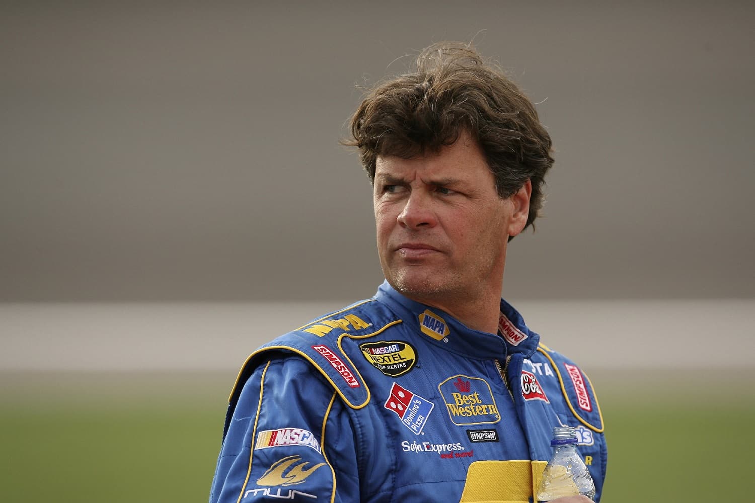 Michael Waltrip on pit lane prior to his qualifications run for the UAW Daimler Chrysler 400 at Las Vegas Motor Speedway on March 9, 2007. | Michael Hickey/WireImage