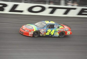 Jeff Gordon races around the track