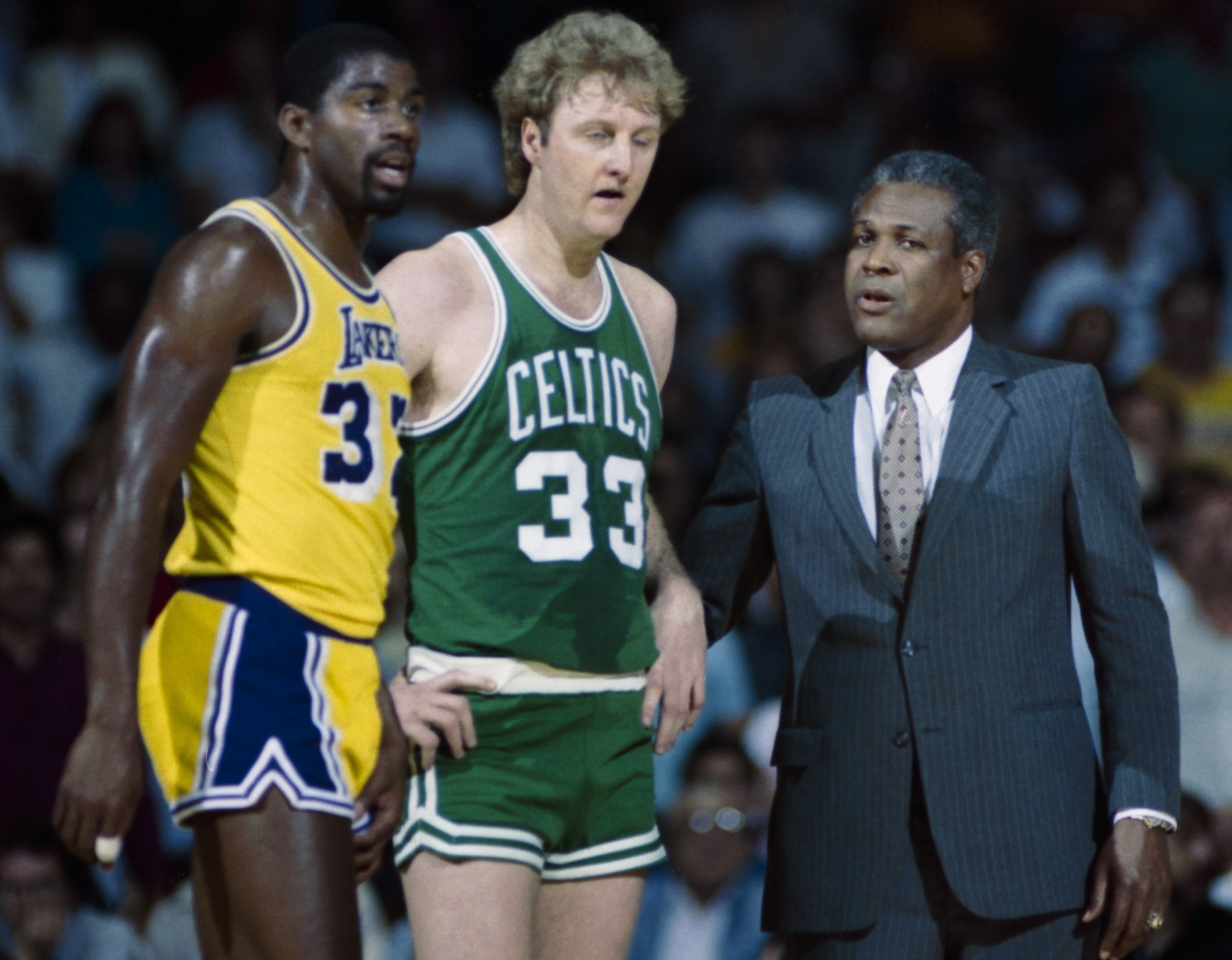 Boston Celtics Vs Los Angeles Lakers Larry Bird and Magic Johnson