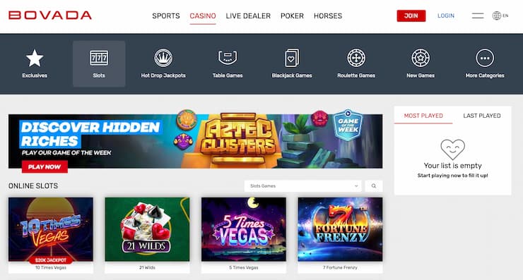 Bovada homepage - the best cash app casinos