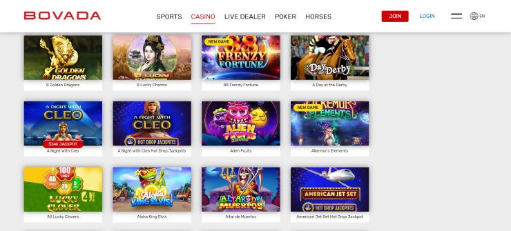 Bovada Casino - top echeck casino for US players